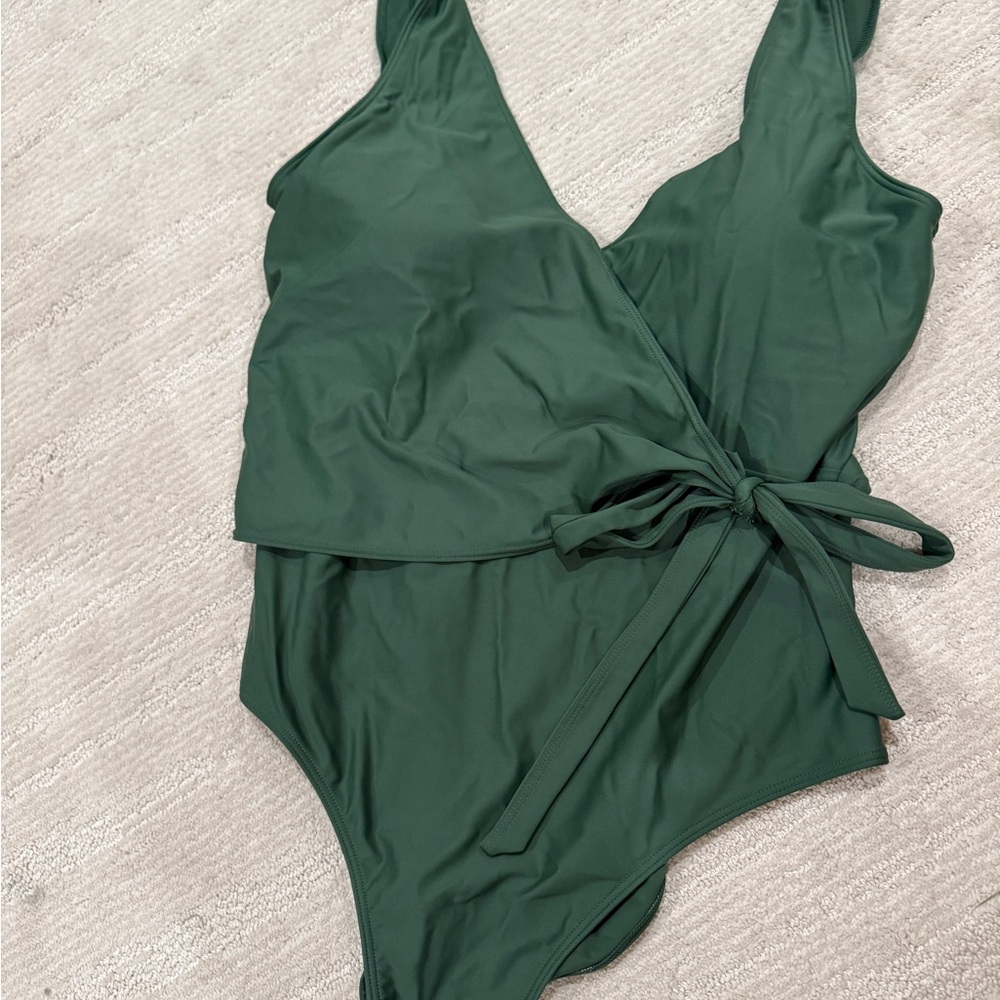 Summersalt Green One Piece Wrap Swimsuit
